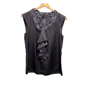 Banana Republic Silk Ruffle Sleeveless Blouse Size XS